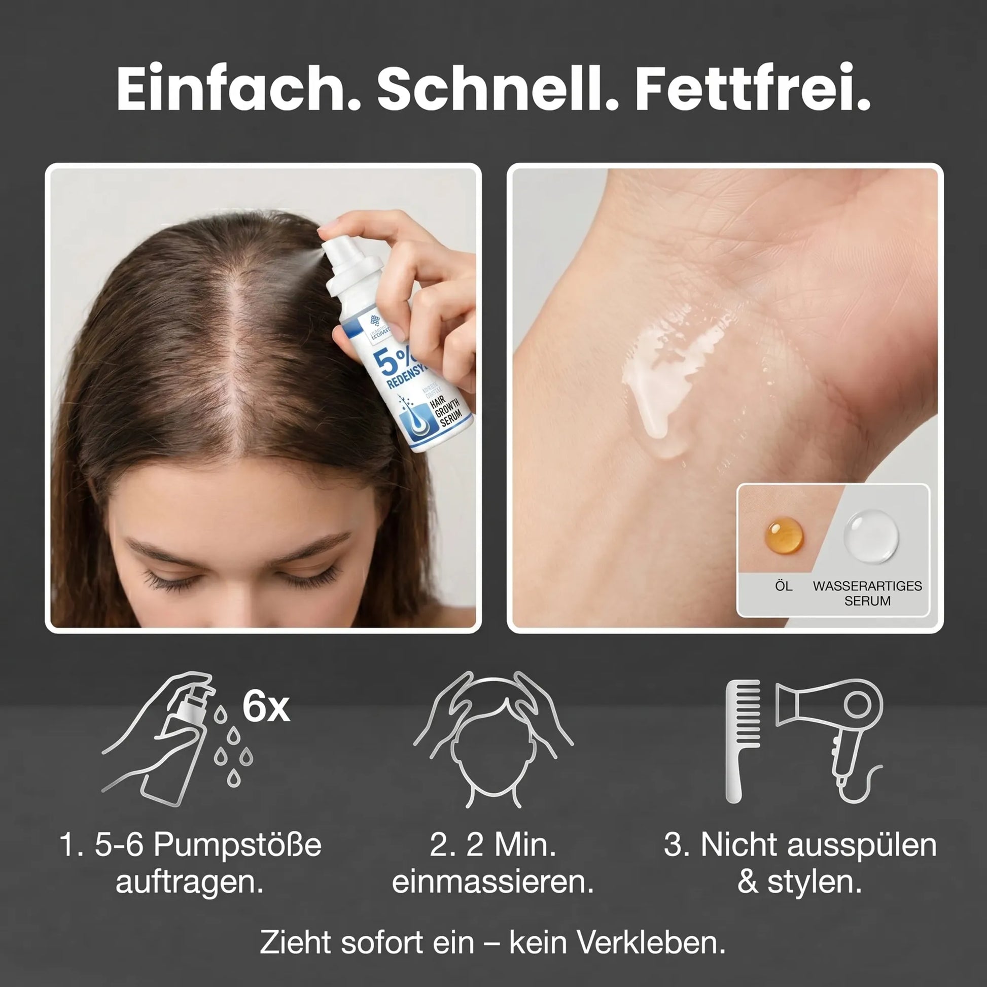 5% Redensyl Serum-Haarwuchs Aktivator Serum-Hiluva