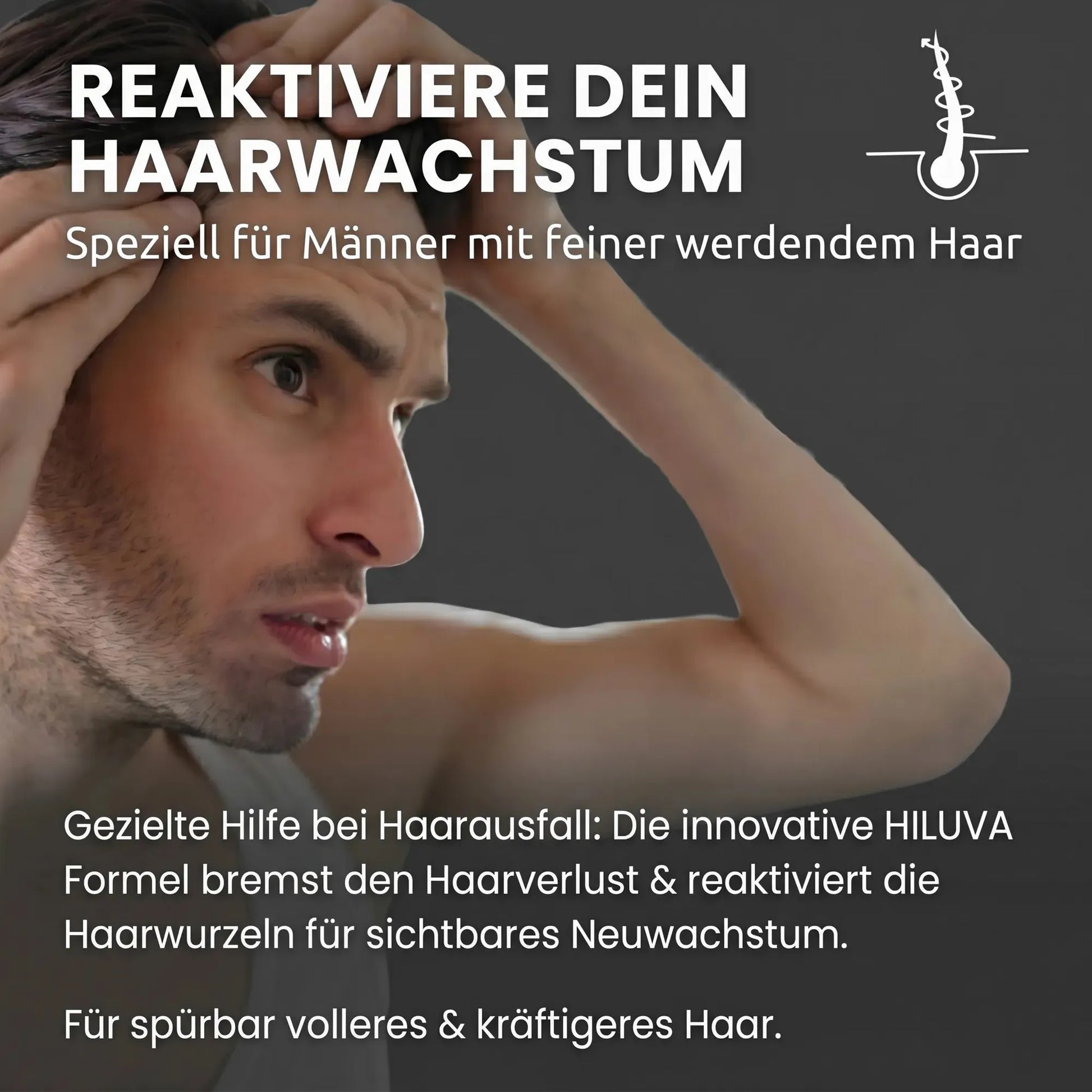 Biotin + Rosmarin MEN Schaum-Haarwuchs Aktivator Schaum-Hiluva