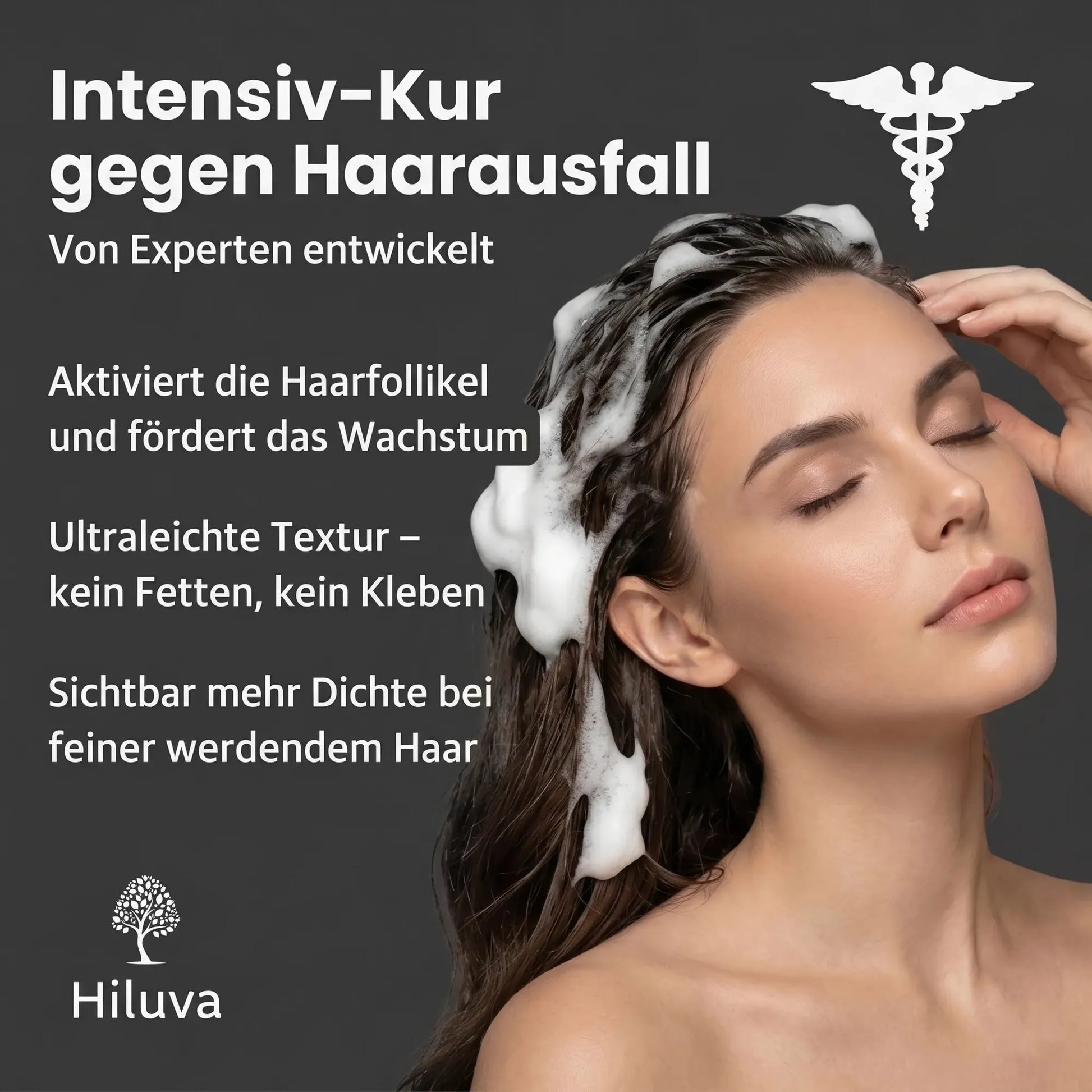 Biotin + Rosmarin WOMEN-Haarwuchs Aktivator Schaum-Hiluva